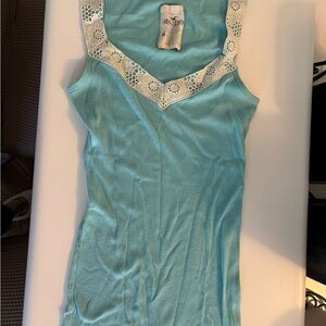Hollister Women's Aqua Lace Camisole